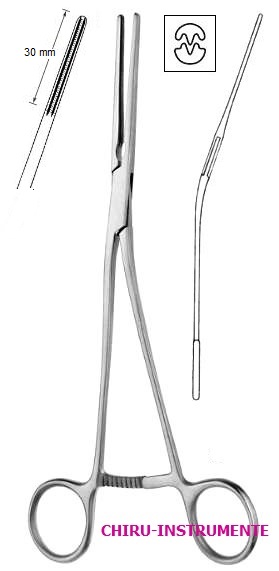 GLOVER coarctation clamps, angled, 21 cm (8 ¼")