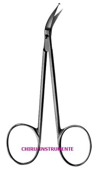 PERWITZCHKY salival scissors, curved, 10 cm (4")