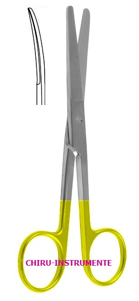 Chirurgische Schere,gebogen, st./st., 16,5 cm, Hartmetall (TC)