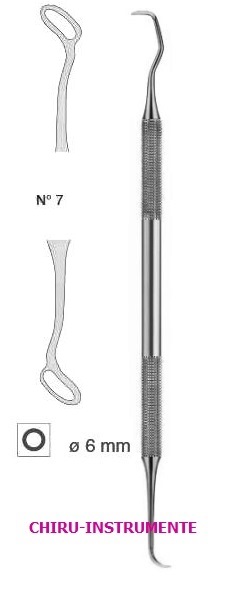 GOLDMAN FOX gingivectomy knive, double-ended, fig. 7, 17.5 cm (7")