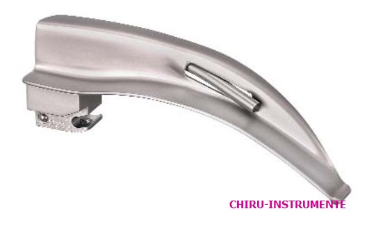 MACINTOSH laryngoscope spatula, Fig. 3, 108 mm,  gleaming, cold light, for left-handers