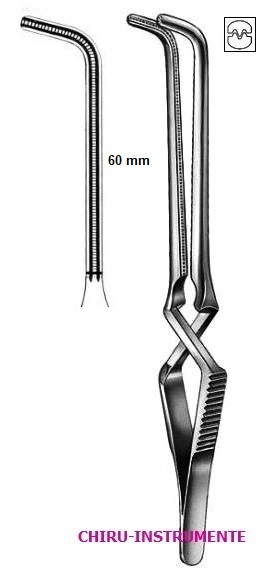 GREGORY SOFT ATRAUMA Carotisklemme, Fassmaul 60mm, abgewinkelt, 11cm