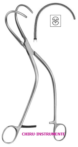 DEBAKEY-WEBER atraumatic clamp, curved, fig. 1, links, 26 cm (10 ¼")